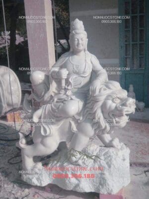 Tượng Văn Thù Phổ Hiền Bằng Đá 04
